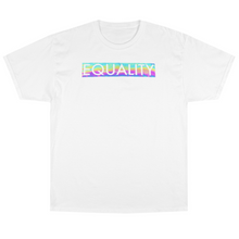 Load image into Gallery viewer, Rainbow Reflective Equality Box Logo Shirt
